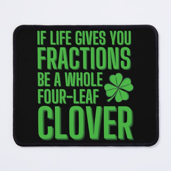 Item preview, Math Fraction Four Leaf Clover designed and sold by Zeemazoo.