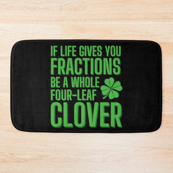 Item preview, Math Fraction Four Leaf Clover designed and sold by Zeemazoo.