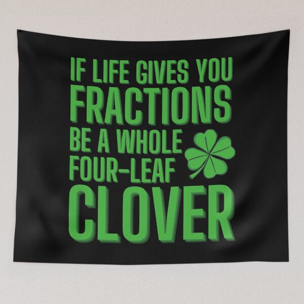 Item preview, Math Fraction Four Leaf Clover designed and sold by Zeemazoo.