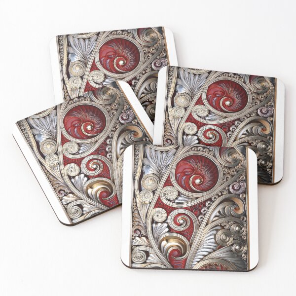 Item preview, Red, gold and silver Paisley pattern -15- designed and sold by Dutchie-in-Gemany.