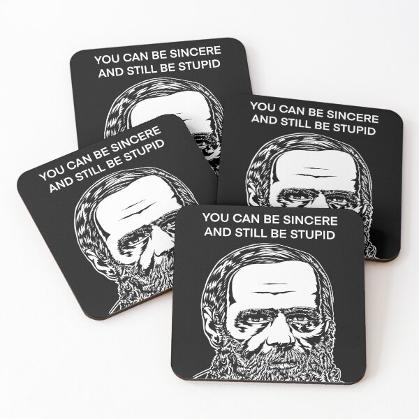 Item preview, FYODOR DOSTOEVSKY quoting himself .4 - ink portrait designed and sold by lautir.