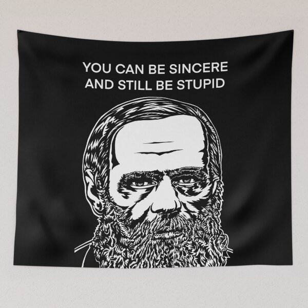 Item preview, FYODOR DOSTOEVSKY quoting himself .4 - ink portrait designed and sold by lautir.