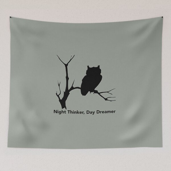 Item preview,  Night Thinker, Day Dreamer – Thoughtful Owl T-Shirt designed and sold by CreationbyNiki.
