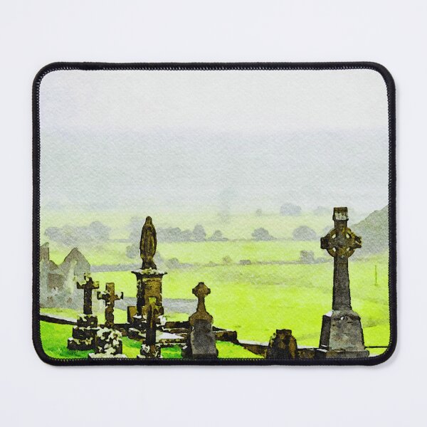 Item preview, Picturesque watercolor of the historic Rock of Cashel cemetery in Ireland designed and sold by GestaltImagery.