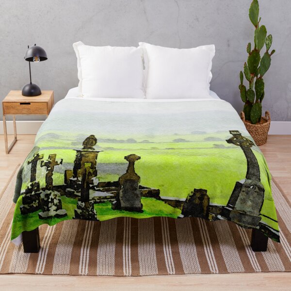 Item preview, Picturesque watercolor of the historic Rock of Cashel cemetery in Ireland designed and sold by GestaltImagery.