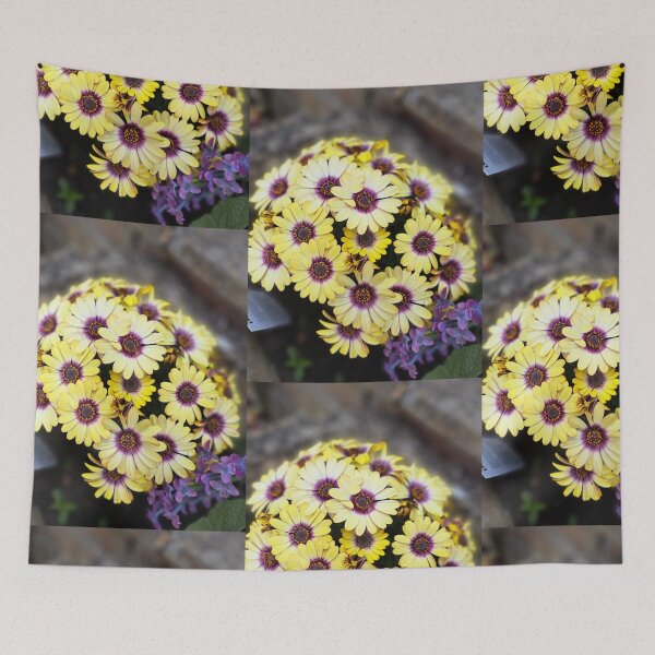 Item preview, Yellow field flower flowers tapestry wildflowers  photography designed and sold by Coolparrotgirl.