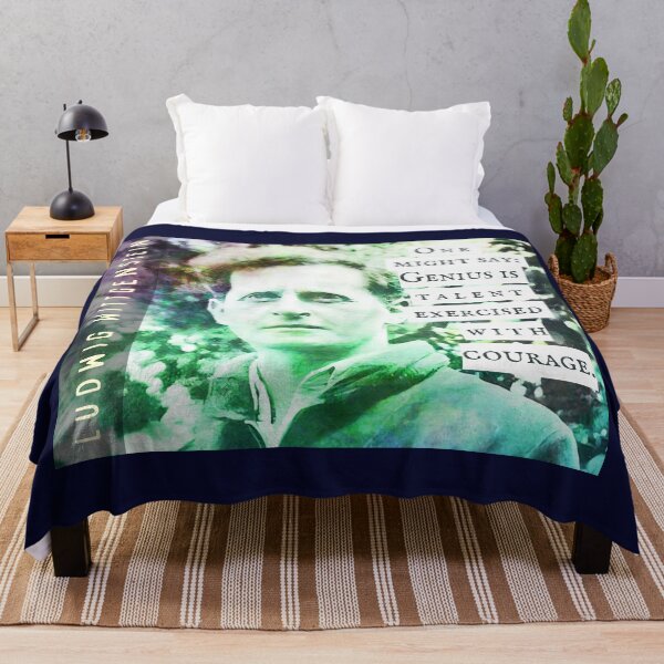Item preview, Ludwig Wittgenstein quote: One might say: Genius is talent exercised with courage. designed and sold by artbleed.