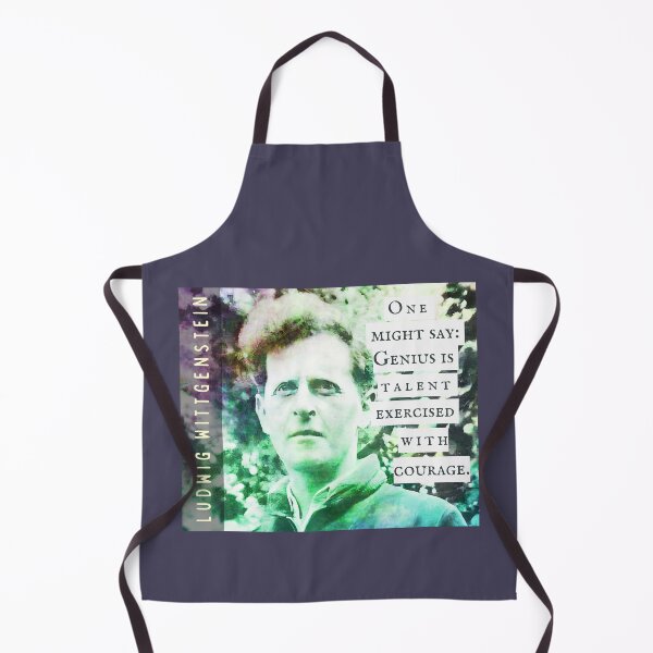 Item preview, Ludwig Wittgenstein quote: One might say: Genius is talent exercised with courage. designed and sold by artbleed.