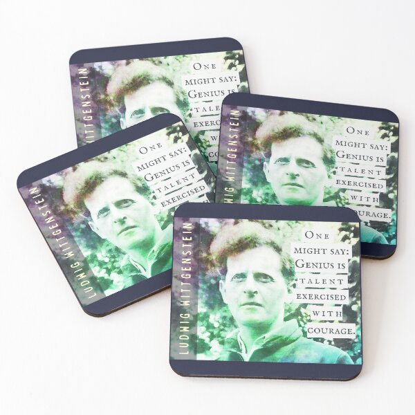 Item preview, Ludwig Wittgenstein quote: One might say: Genius is talent exercised with courage. designed and sold by artbleed.