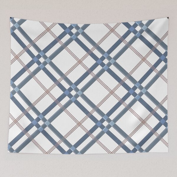 Item preview, Geometric Blue Checkered Plaid Overlay - Modern Seamless Pattern Background by Vinaan Studio. designed and sold by Vivaan Studio.