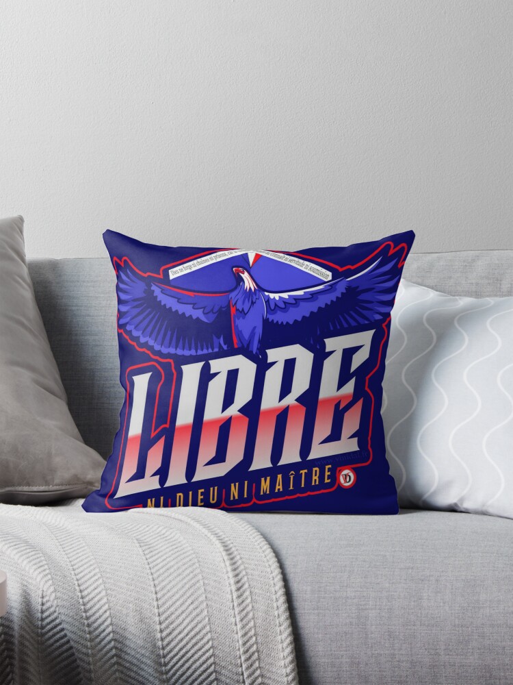 Aperçu 1 sur 4. Coussin avec l'œuvre Libre. créée et vendue par Vinidal.
