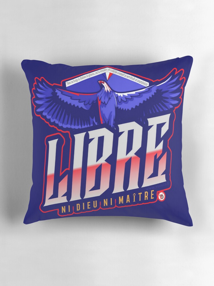 Aperçu 3 sur 4. Coussin avec l'œuvre Libre. créée et vendue par Vinidal.