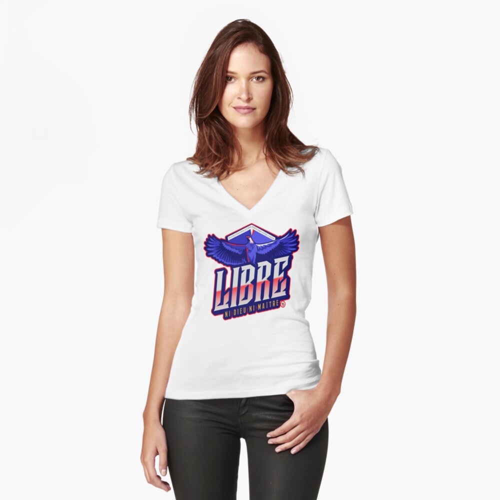 Aperçu de l'œuvre T-shirt moulant col V créée et vendue par Vinidal.