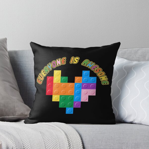 Item preview, EVERYONE IS AWESOME! Brick Heart - Rainbow Pride designed and sold by YonderAndBeyond.