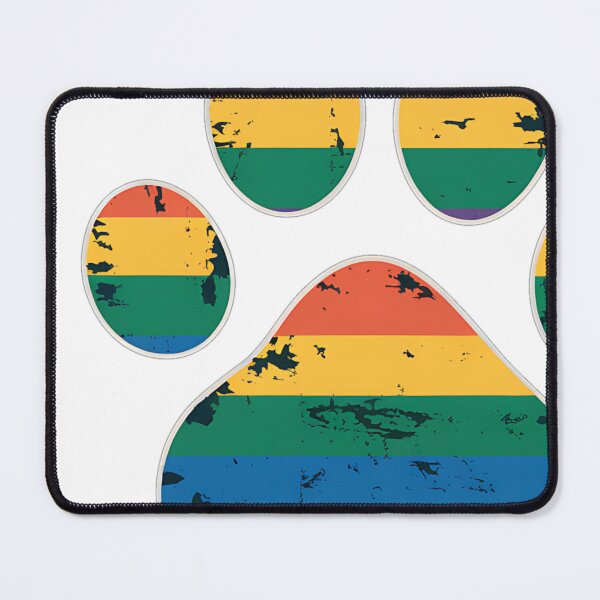Item preview, Dog Paw Print LGBTQ Rainbow Flag Gay Pride Ally Dog Lover designed and sold by tearbytea.