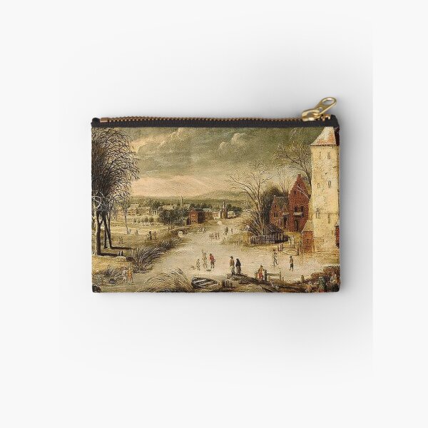 Item preview, A Village Scene in Winter with Skaters designed and sold by tomorrowsart.