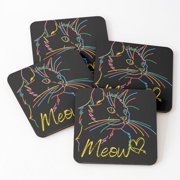 Item preview, Neon Cat Meow – Vibrant Feline Art designed and sold by nav2107.