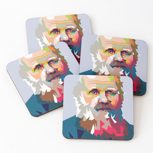 Item preview, Charles Darwin in WPAP Popart Portrait by Eki designed and sold by Ekira Pop Pixel.