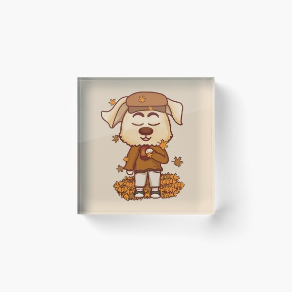 Item preview, Cozy Dog in Autumn – Warm and Cute Illustration designed and sold by IkayaCreation.