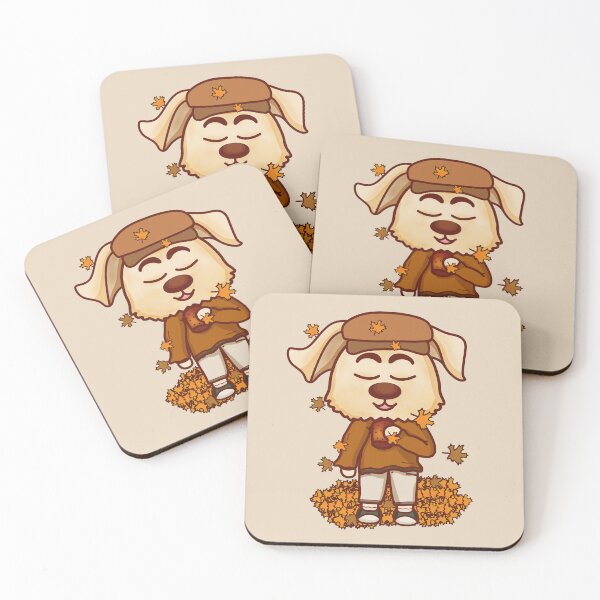 Item preview, Cozy Dog in Autumn – Warm and Cute Illustration designed and sold by IkayaCreation.