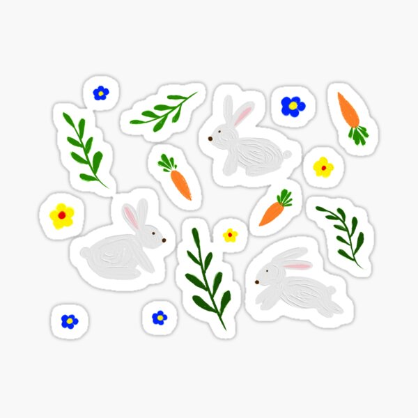 Item preview, White acrylic rabbits designed and sold by Smetankinaart.