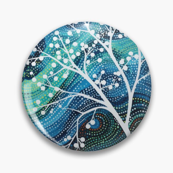 Item preview, Aboriginal Inspired Dot Art - Snow Powder Tree designed and sold by GrinGalore.