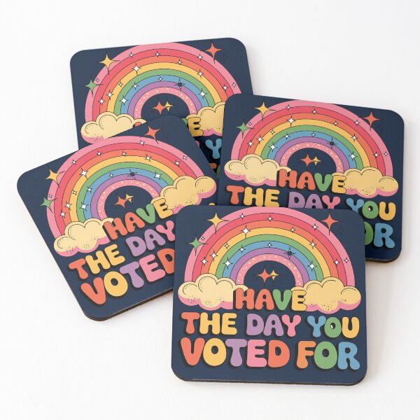 Item preview, Have The Day You Voted For Retro Rainbow Design designed and sold by VoniBlue.