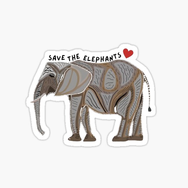 Item preview, Save the Elephants designed and sold by Lotus Soul Creative.