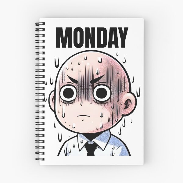 Item preview, Stressed Cartoon Character Representing Monday Blues and Morning Anxieties designed and sold by dreampik.