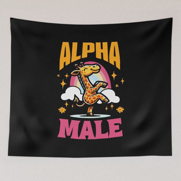 Item preview, Alpha Male - Giraffe with Rainbow designed and sold by AnAzArt.
