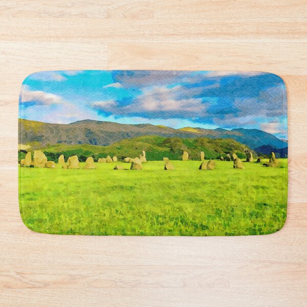 Item preview, Watercolor illustration of Castlerigg Stone Circle in Lake District designed and sold by GestaltImagery.