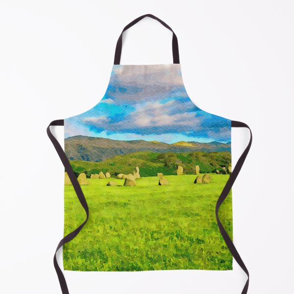 Item preview, Watercolor illustration of Castlerigg Stone Circle in Lake District designed and sold by GestaltImagery.