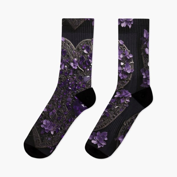 Item preview, Glossy Black and Purple Heart Design designed and sold by Sadia  Jannat.