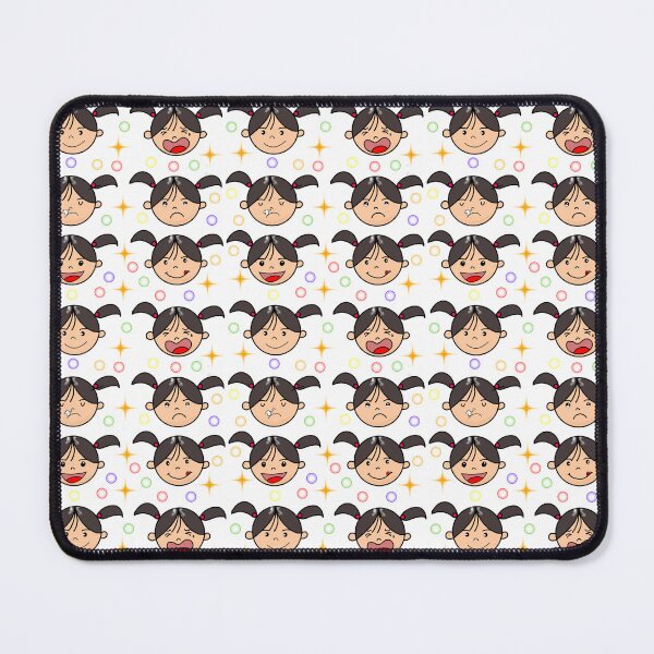 Item preview, Cartoon of a girl's face in various emotions designed and sold by Toom289.