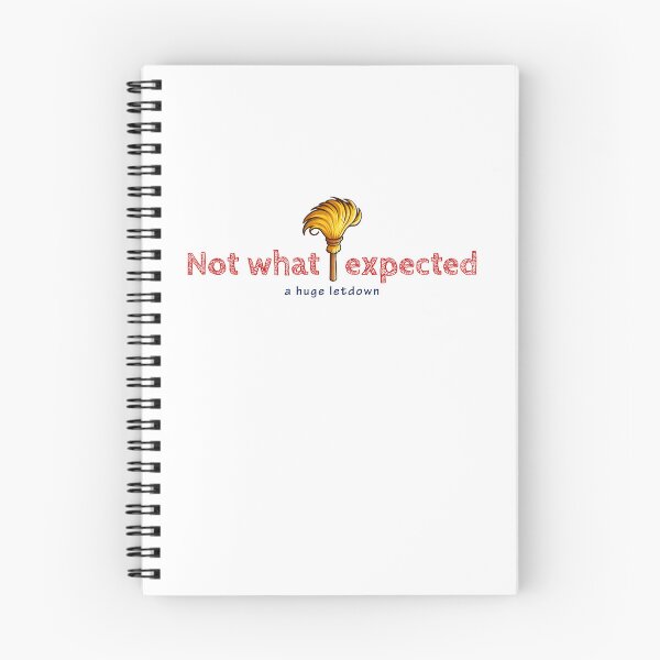 Item preview, Disappointment expressed in red outlined letters above blue cursive, featuring a gold feather on a white background designed and sold by homydesign.