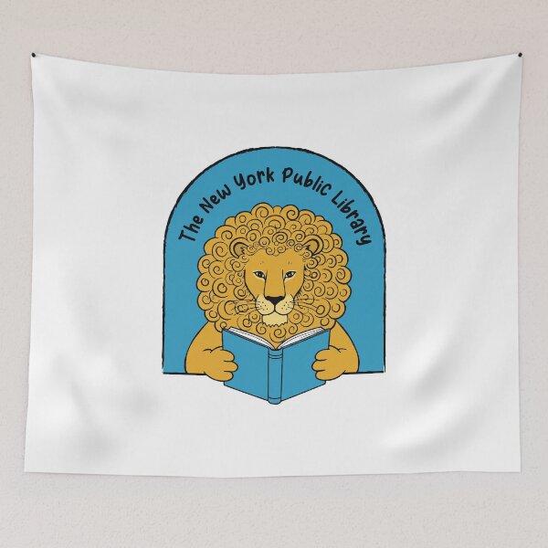 Item preview, NYC Library Lions Vintage Illustration - New York Souvenir - New York Library Lions  designed and sold by Homper.