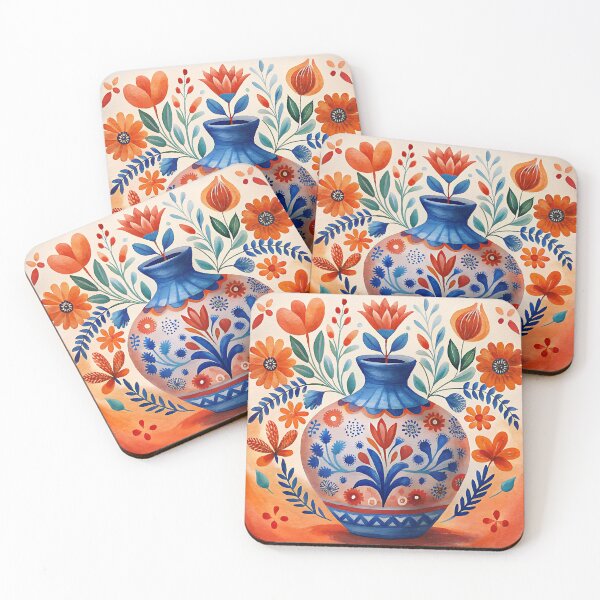 Item preview, Mexican pottery-inspired art design designed and sold by dulceguavashop.
