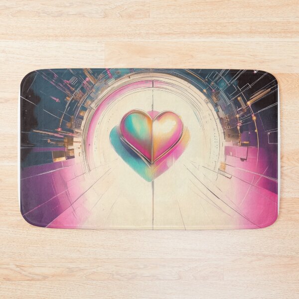 Item preview, Colorful Futuristic Heart Art | 3D Abstract Portal Design designed and sold by BlissxPals.