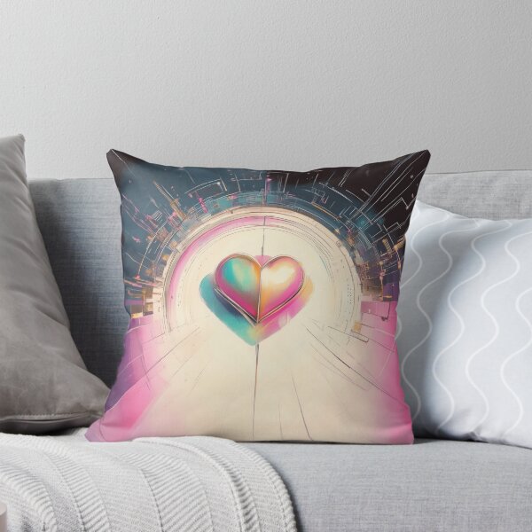 Item preview, Colorful Futuristic Heart Art | 3D Abstract Portal Design designed and sold by BlissxPals.