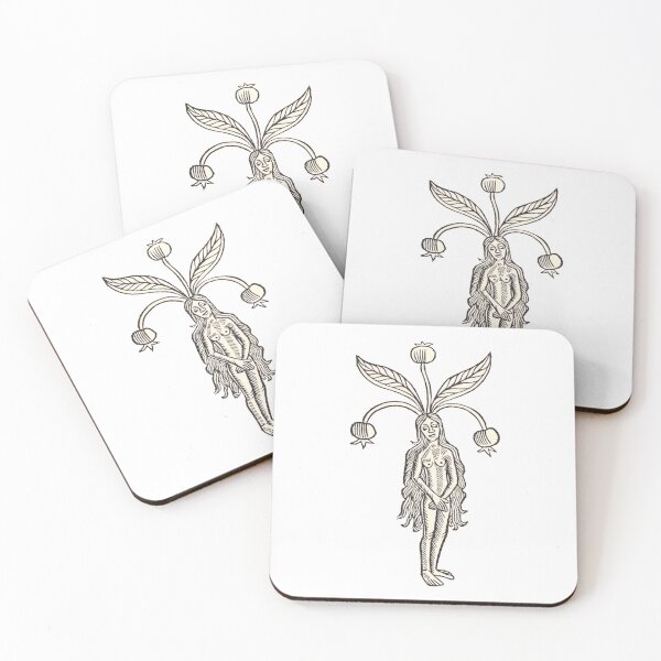 Item preview, Woman Mandrake Woodcut Art  designed and sold by HawthorneFlame.