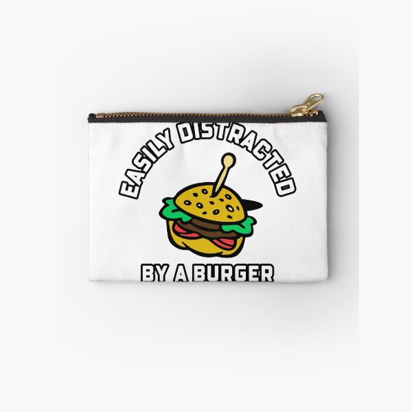Item preview, Easily distracted by a burger designed and sold by FirstTimeTees.
