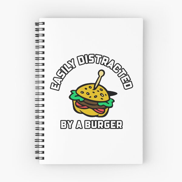 Item preview, Easily distracted by a burger designed and sold by FirstTimeTees.
