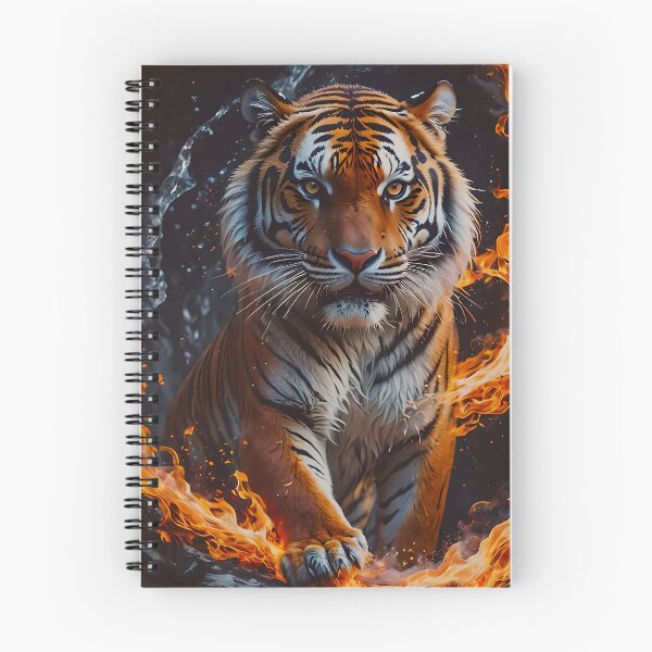 Item preview, Torrential Tiger Surrounded By Swirling Flames designed and sold by tobyheward.