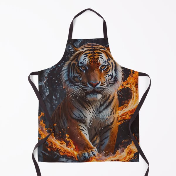 Item preview, Torrential Tiger Surrounded By Swirling Flames designed and sold by tobyheward.
