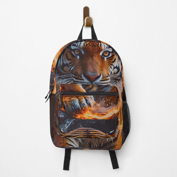 Item preview, Torrential Tiger Surrounded By Swirling Flames designed and sold by tobyheward.