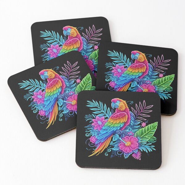 Item preview, Neon Parrot - Vibrant Bird Light designed and sold by WakeUpYourBrain.