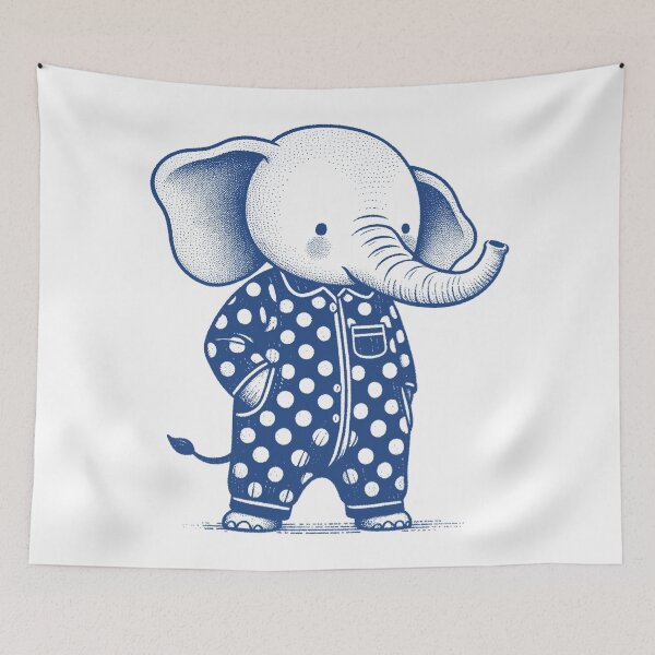 Item preview, Polka Dot Pajama Elephant designed and sold by zzz888.