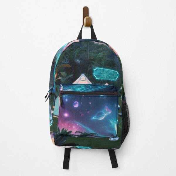 Item preview, Futuristic Camping Adventure - Tech Wild Cosmic Jungle designed and sold by Dream Output .
