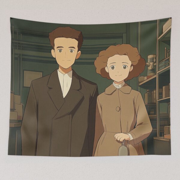 Item preview, Pierre and Marie Curie | Anime style designed and sold by ComicsFactory.