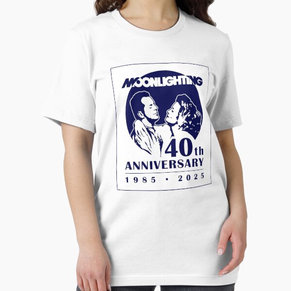 Item preview, Moonlighting 40th Anniversary - White background designed and sold by The Blue Moon Verse.